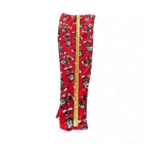 Disney Mickey Mouse Plush Fleece Pajama Pants Bottoms Christmas Holiday Size S - Picture 5 of 12